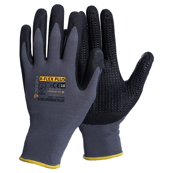 handschuhe beim flexen X-FLEX PLUS-Handschuhe mit Noppen – YURT-TEX KG