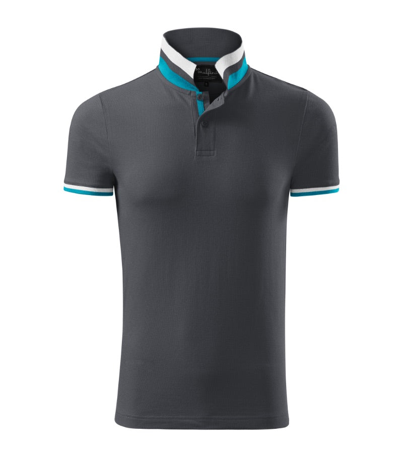 Polo-Shirt mit Kontraststreifen COLLAR UP 256