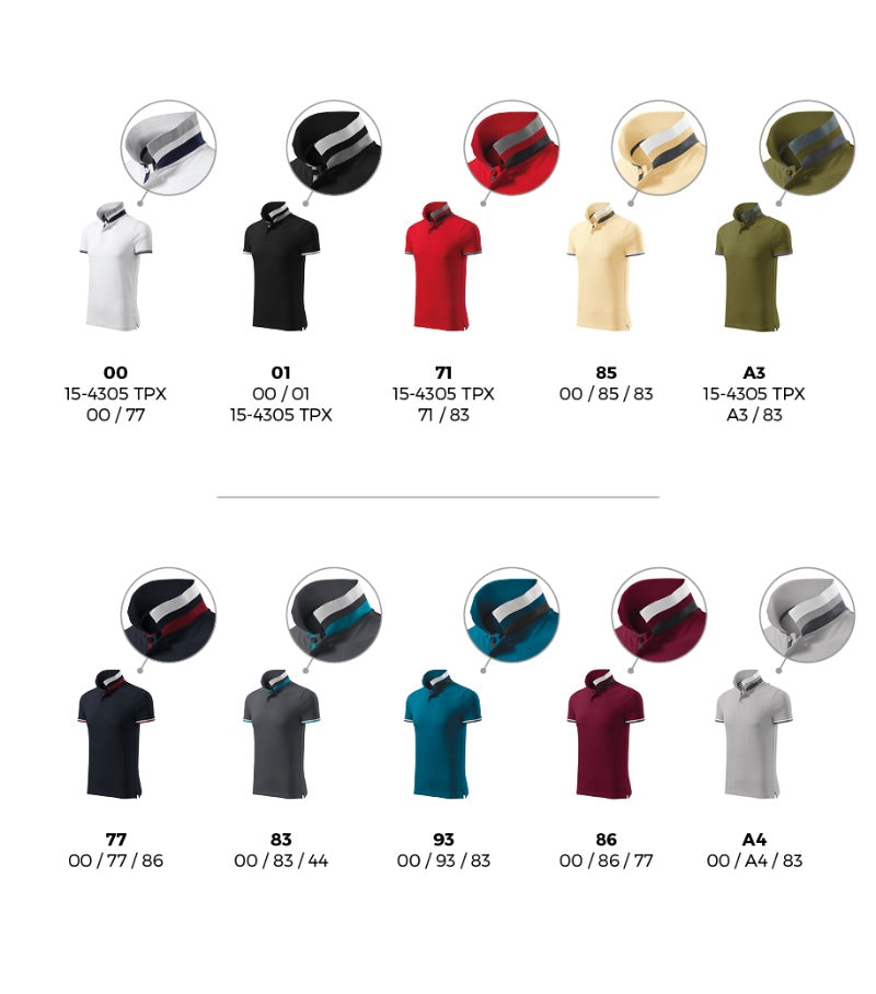 Polo-Shirt mit Kontraststreifen COLLAR UP 256