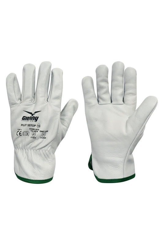 Lederhandschuhe aus Rindsvollnarbenleder PILOT 55TOP