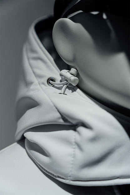Winter Softshelljacke gefüttert Weiß/Grau