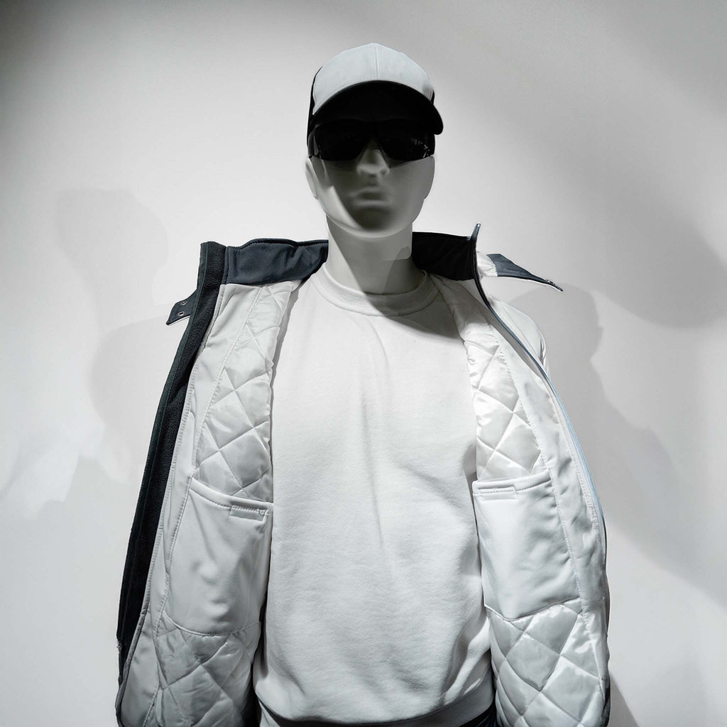 Winter Softshelljacke gefüttert Weiß/Grau - YURT-TEX KG