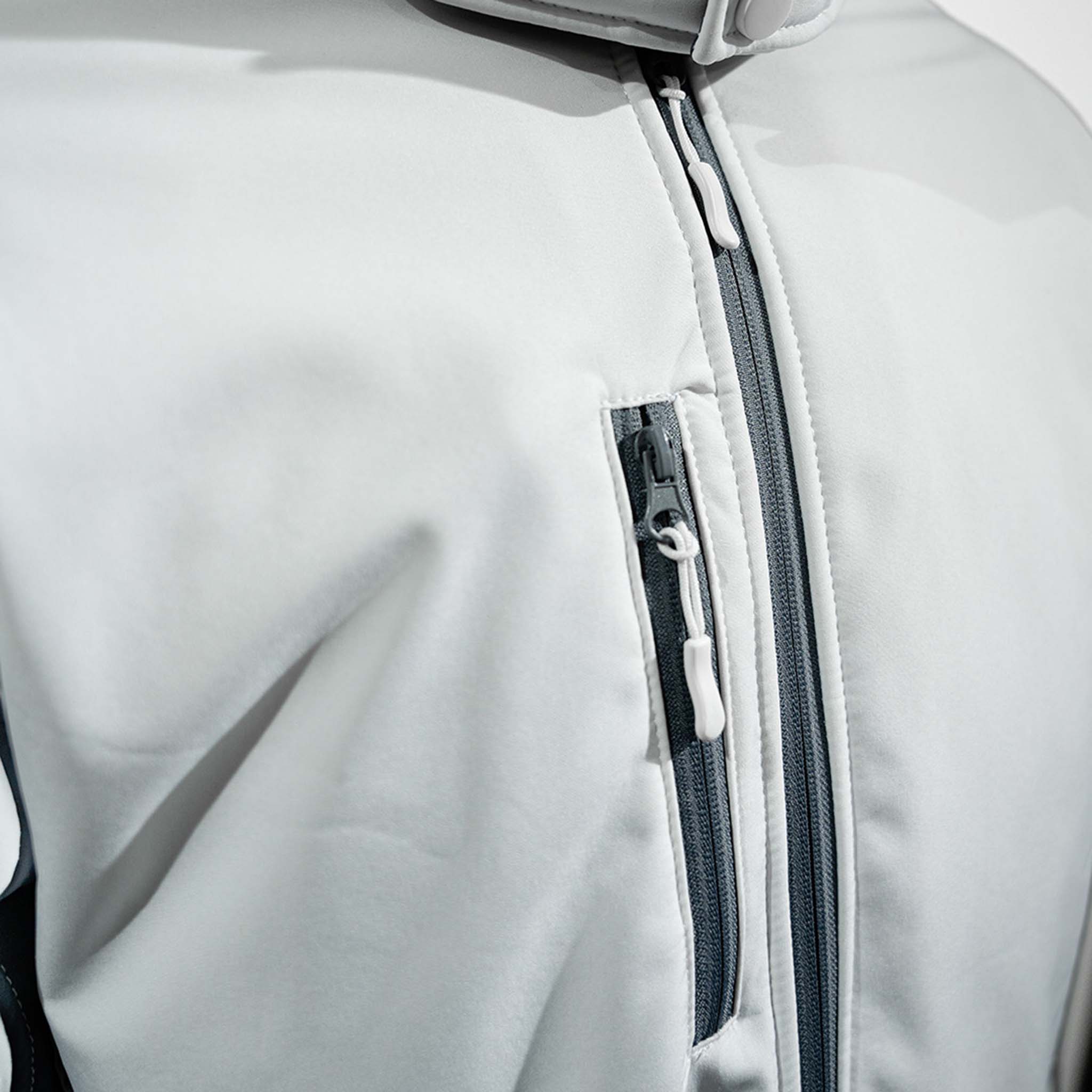 Winter Softshelljacke gefüttert Weiß/Grau - YURT-TEX KG