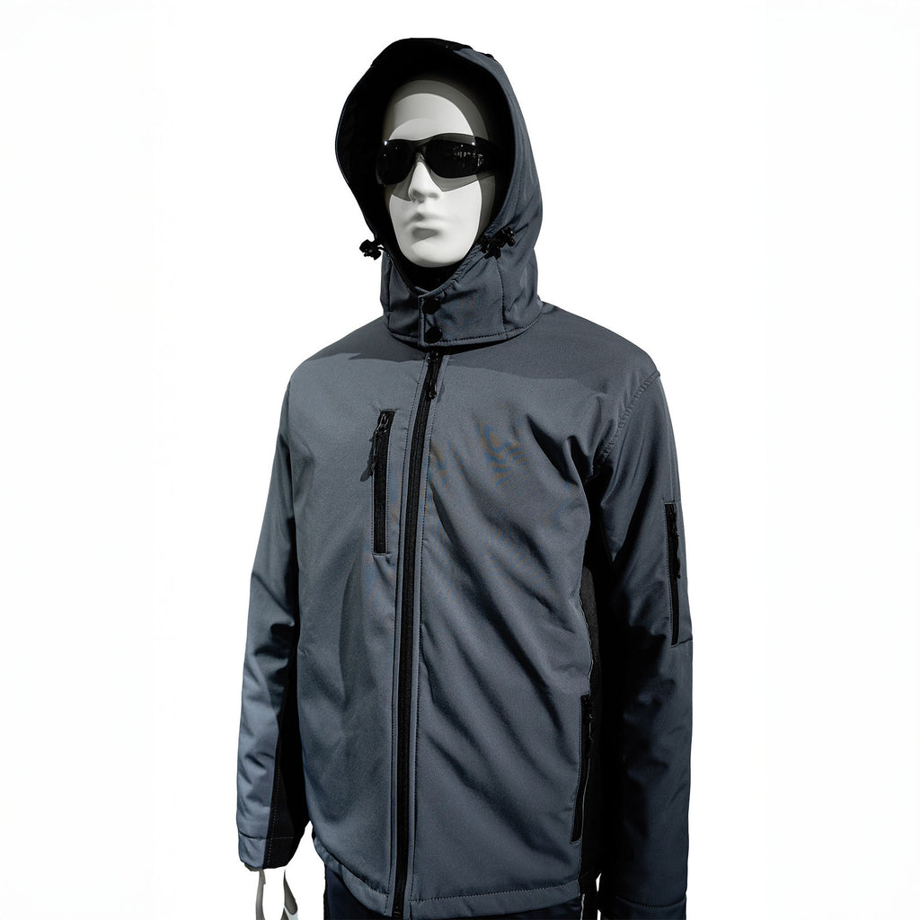 Winter Softshelljacke gefüttert Grau/Schwarz - YURT-TEX KG