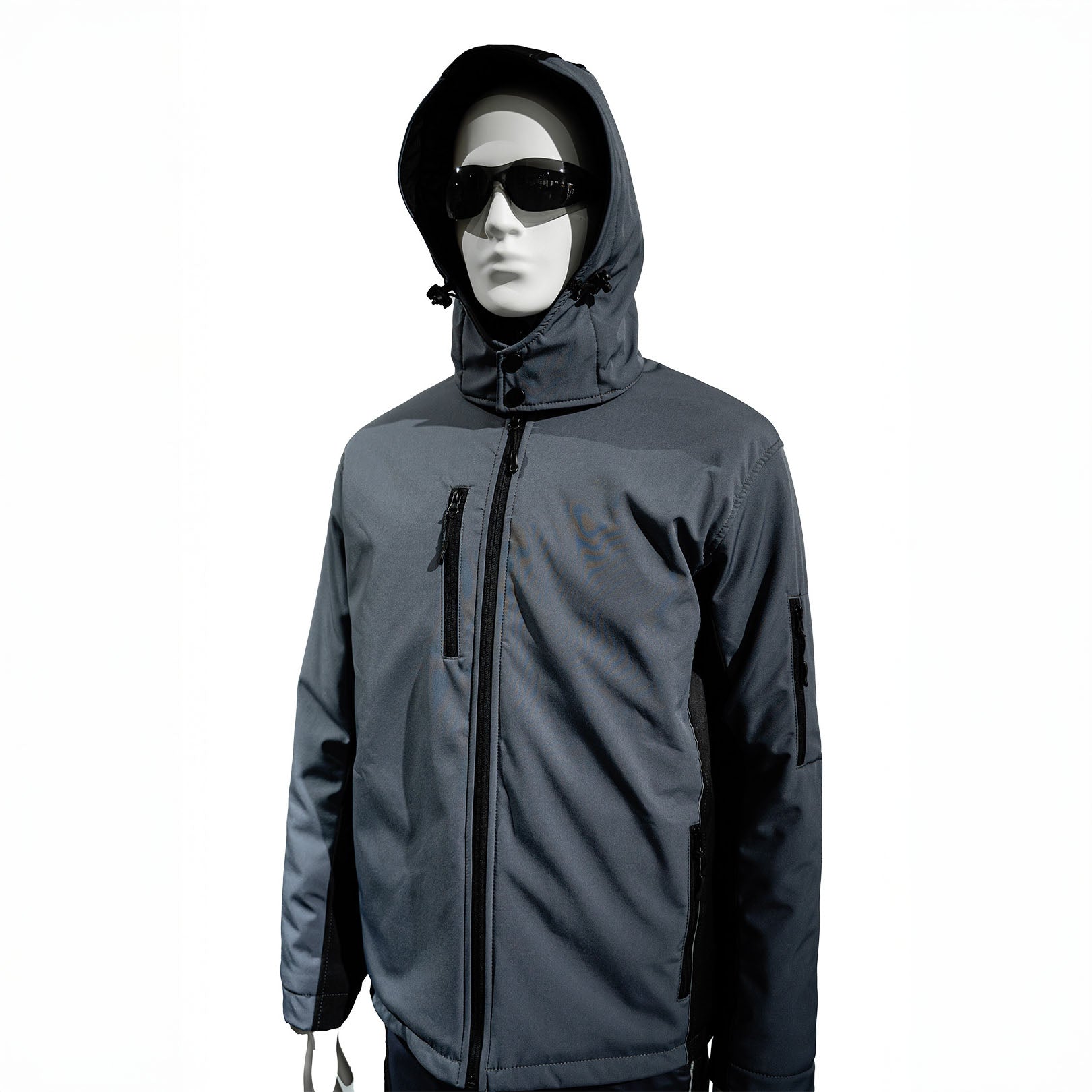 Winter Softshelljacke gefüttert Grau/Schwarz - YURT-TEX KG