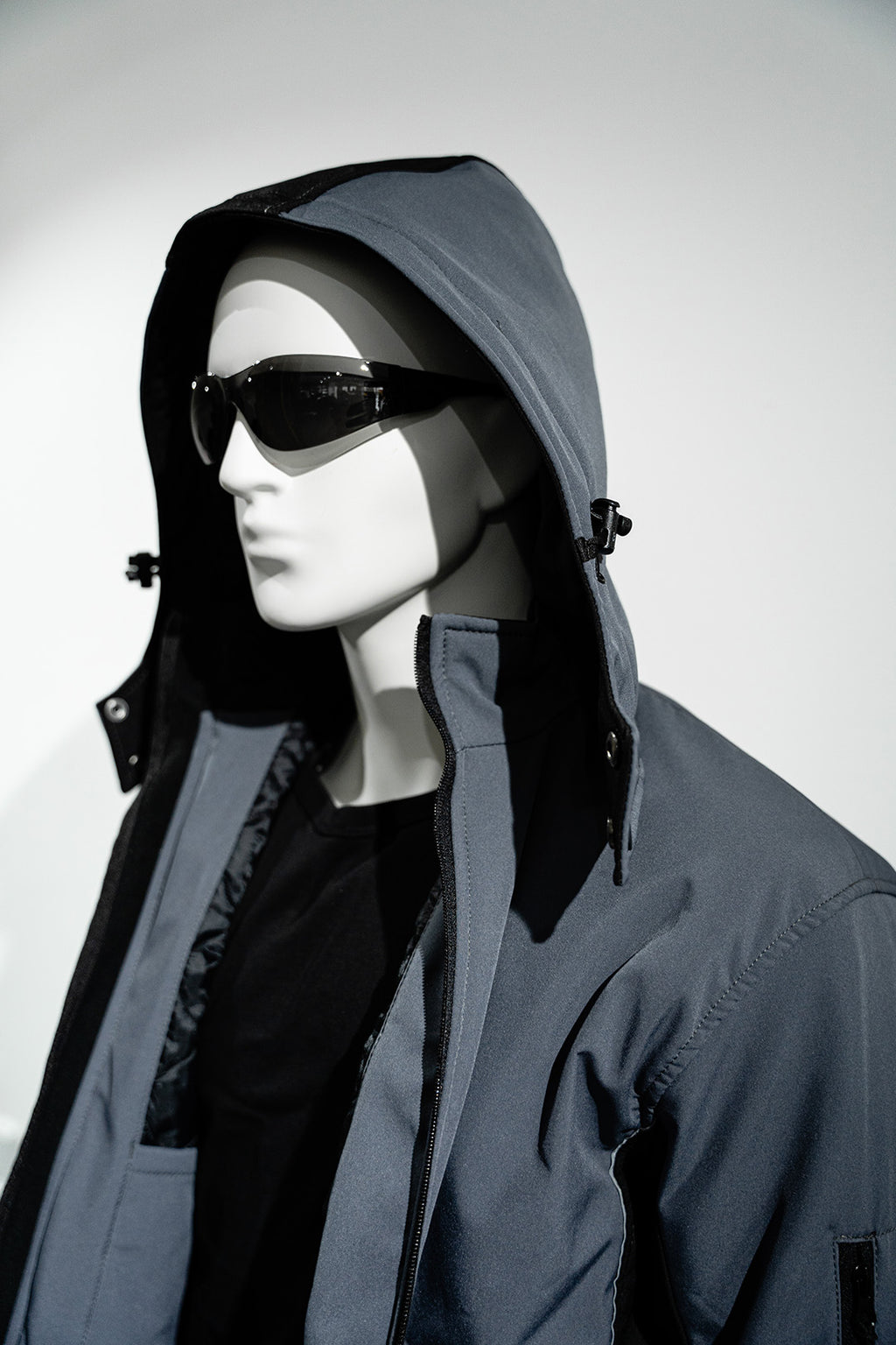 Winter insulated softshell jacket Gray/Black
