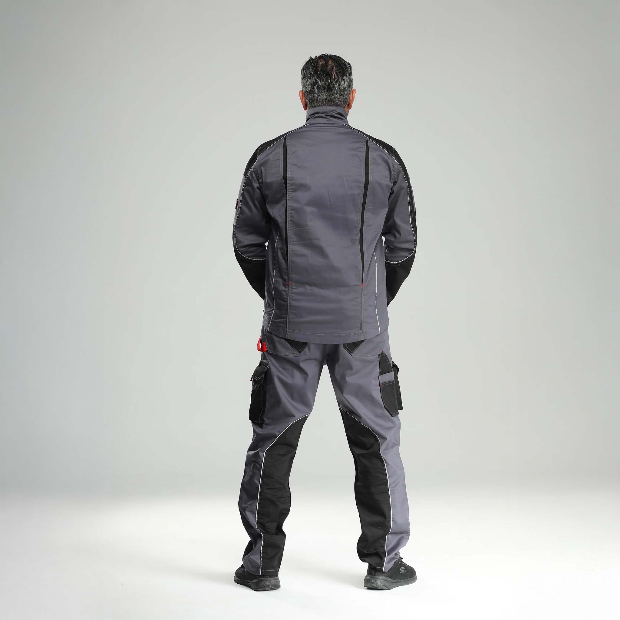 Thermohose Elastisch Grau/Schwarz