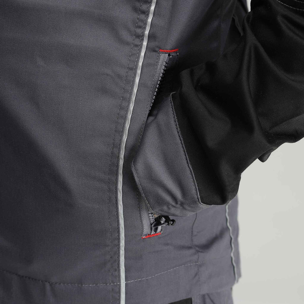 Bundjacke Stretch Grau/Schwarz