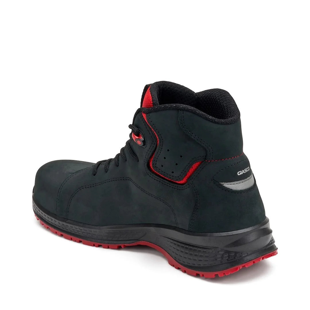 GIASCO BASKET S3 SRC ESD Sicherheitsschuh knöchelhoch schwarz rot