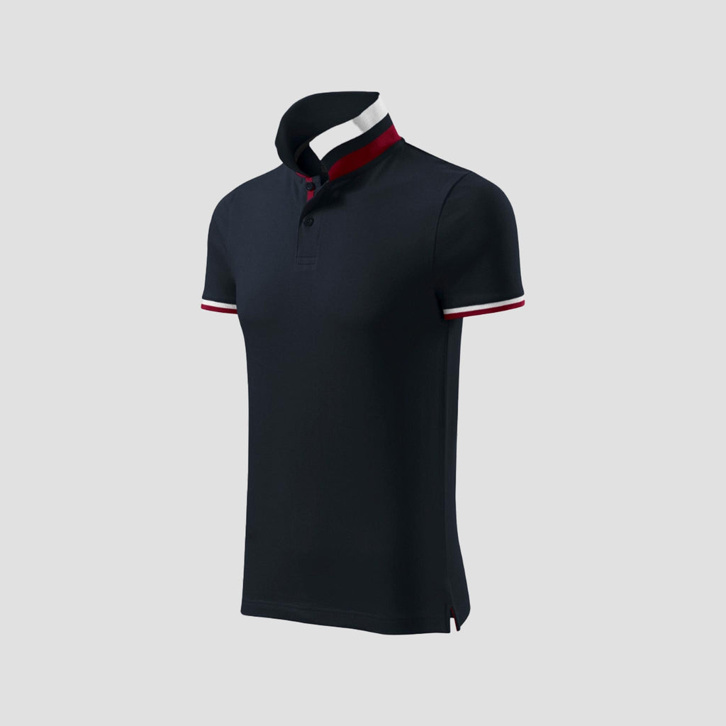 Polo shirt with contrast stripes COLLAR UP 256