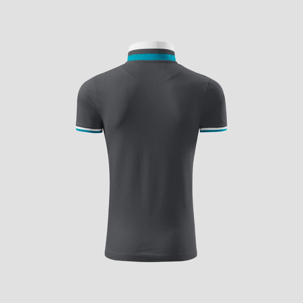 Polo shirt with contrast stripes COLLAR UP 256
