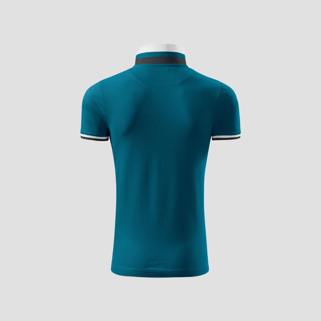 Polo shirt with contrast stripes COLLAR UP 256