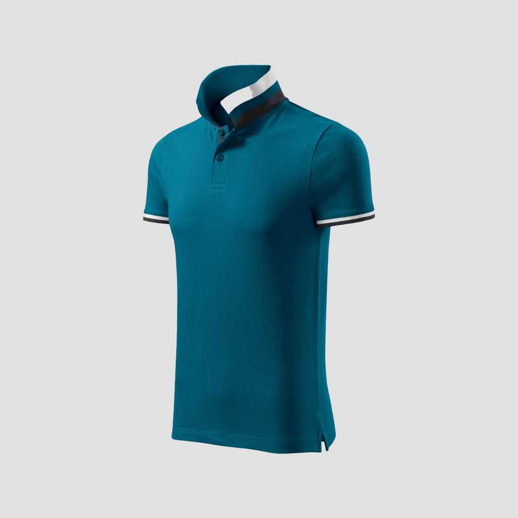 Polo shirt with contrast stripes COLLAR UP 256