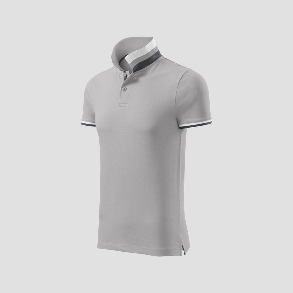 Polo shirt with contrast stripes COLLAR UP 256