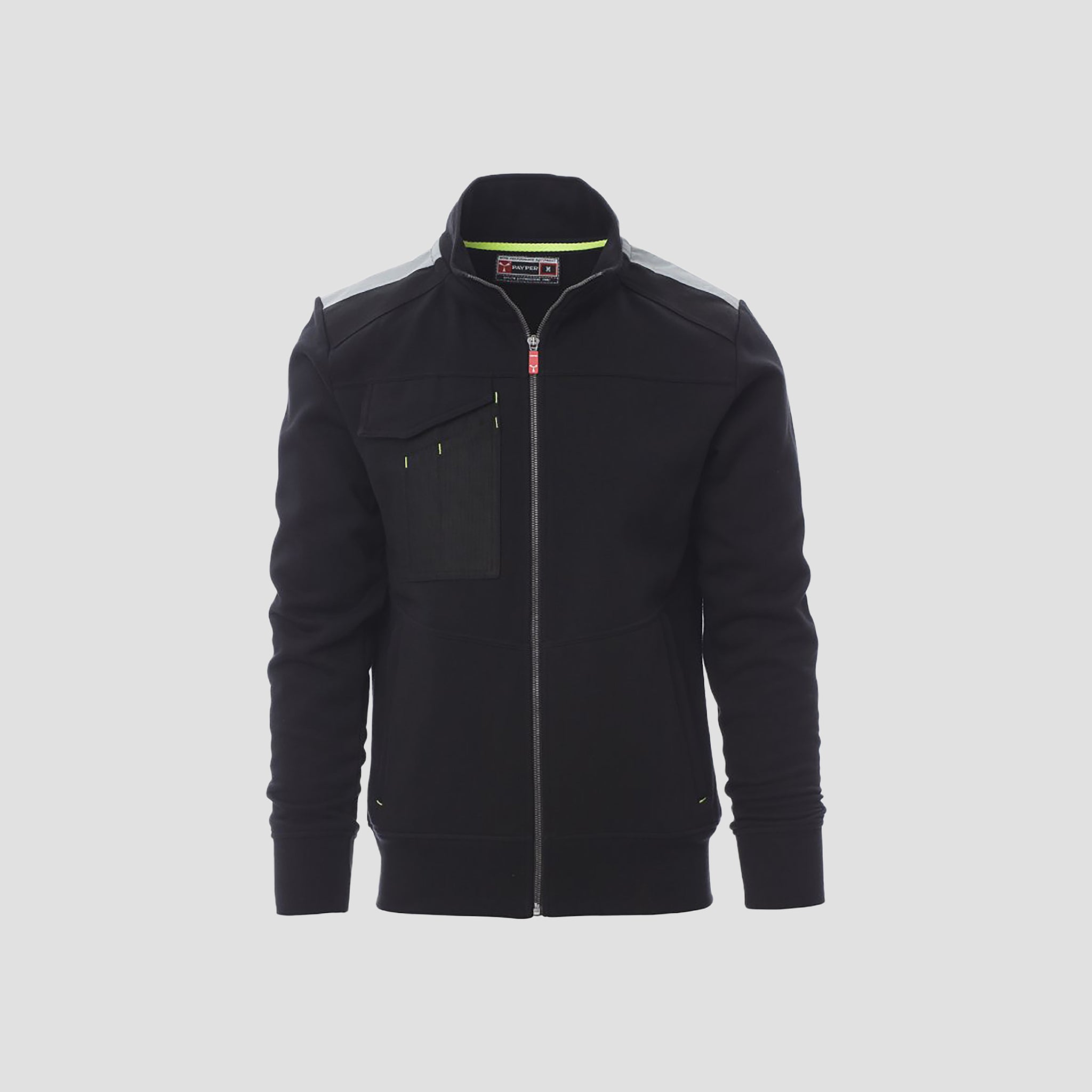 Sweatshirt Work 2.0 wasserabweisend mit Brusttasche Schwarz