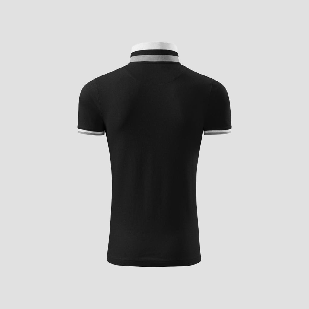 Polo shirt with contrast stripes COLLAR UP 256