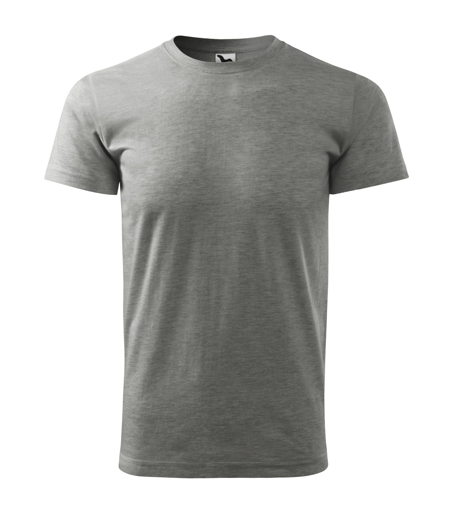 Basic T-Shirt Herren Dunkelgrau Melliert