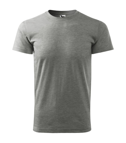 Basic T-Shirt Herren Dunkelgrau Melliert