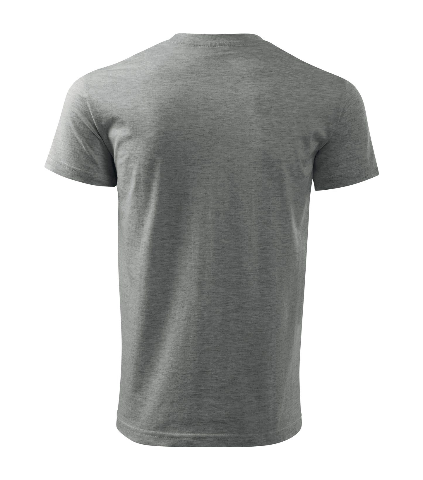 Basic T-Shirt Herren Dunkelgrau Melliert