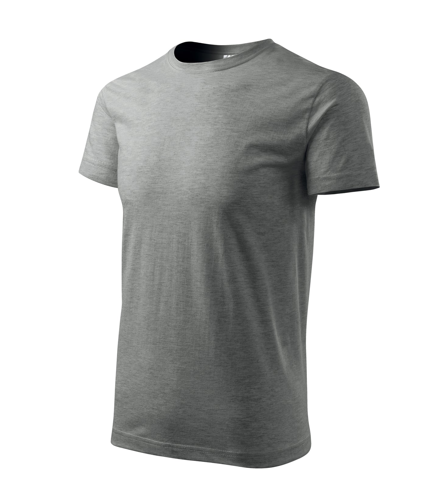 Basic T-Shirt Herren Dunkelgrau Melliert