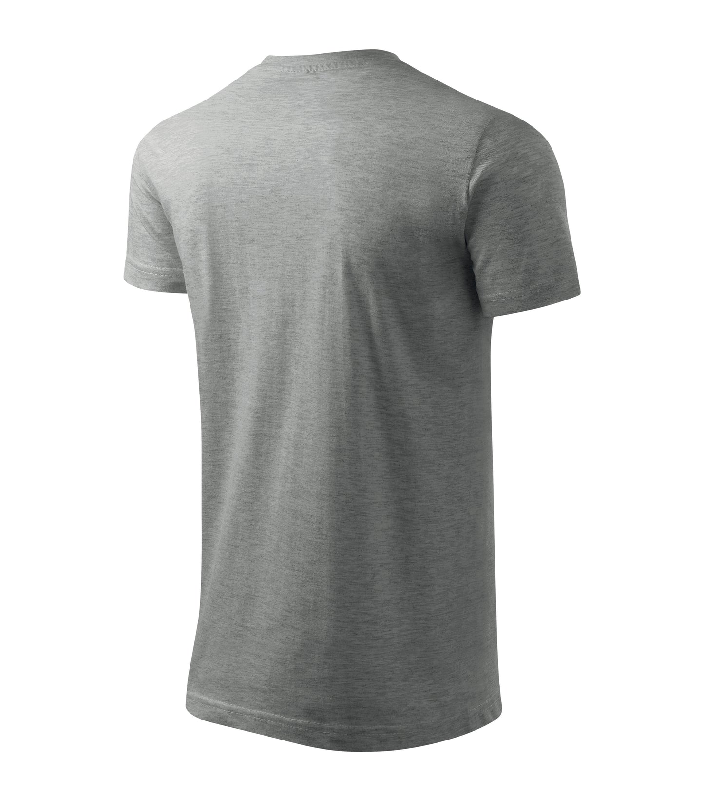 Basic T-Shirt Herren Dunkelgrau Melliert