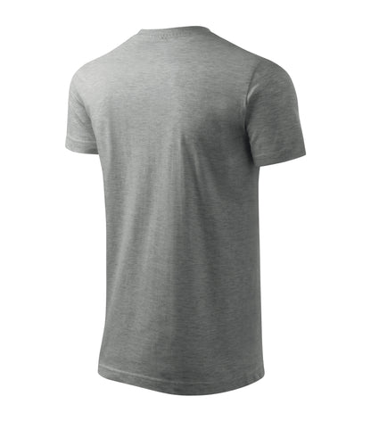 Basic T-Shirt Herren Dunkelgrau Melliert