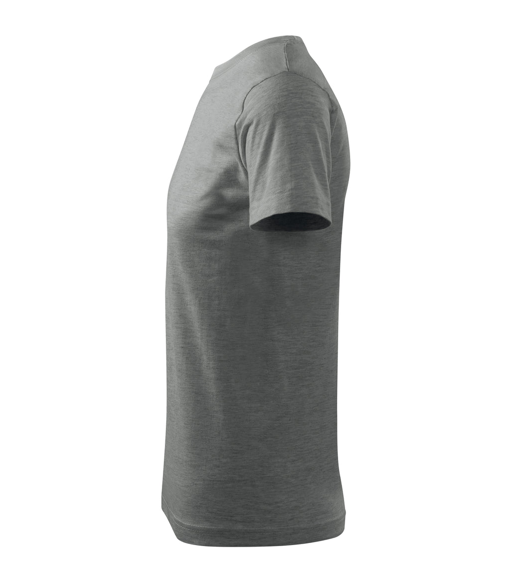 Basic T-Shirt Men Dark Gray Melange
