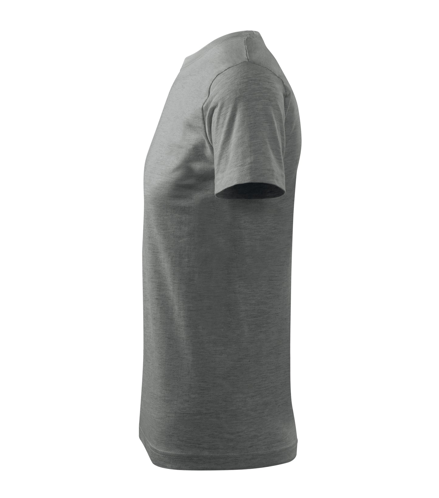 Basic T-Shirt Herren Dunkelgrau Melliert
