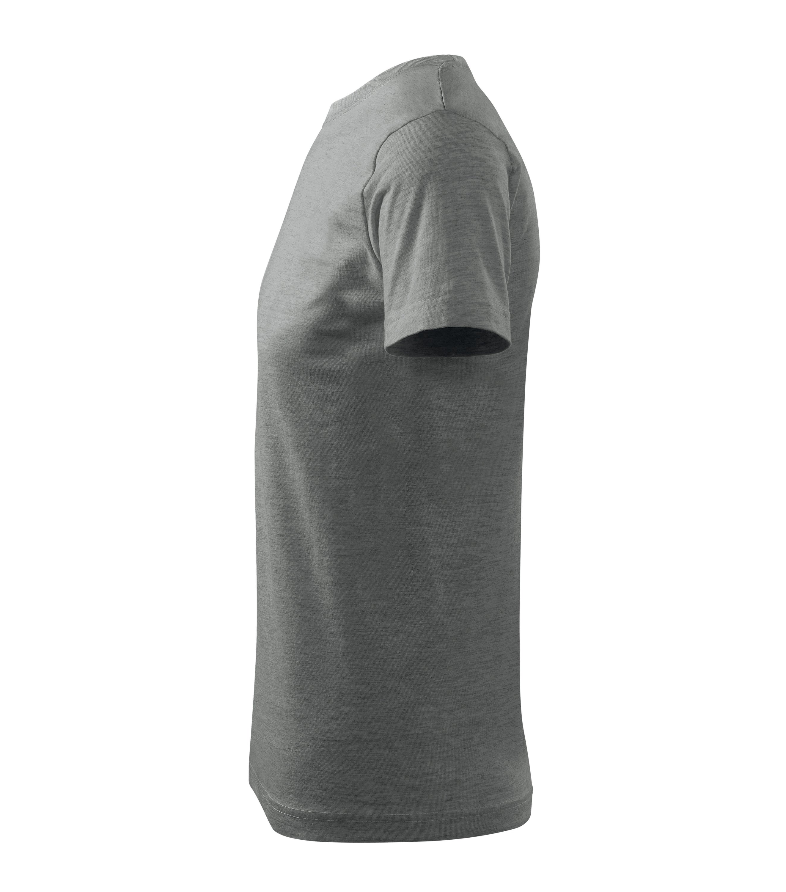Basic T-Shirt Men Dark Gray Melange