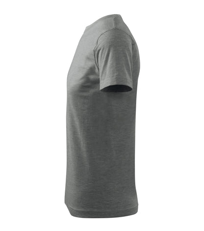 Basic T-Shirt Herren Dunkelgrau Melliert