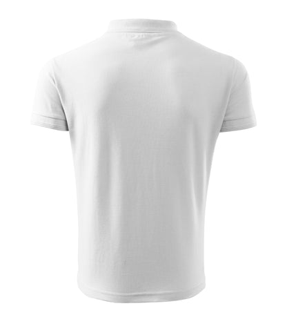 Pique Polohemd Herren Weiß