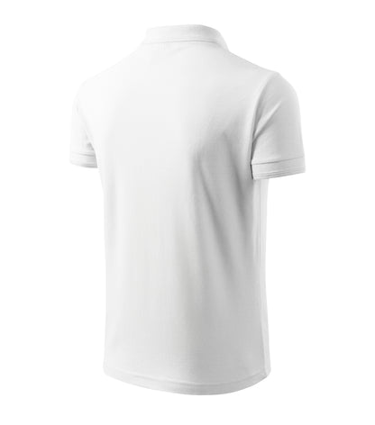 Pique Polohemd Herren Weiß