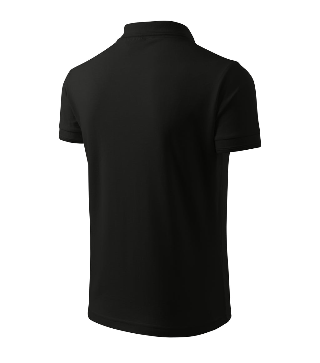 Pique Polo Shirt Men Black