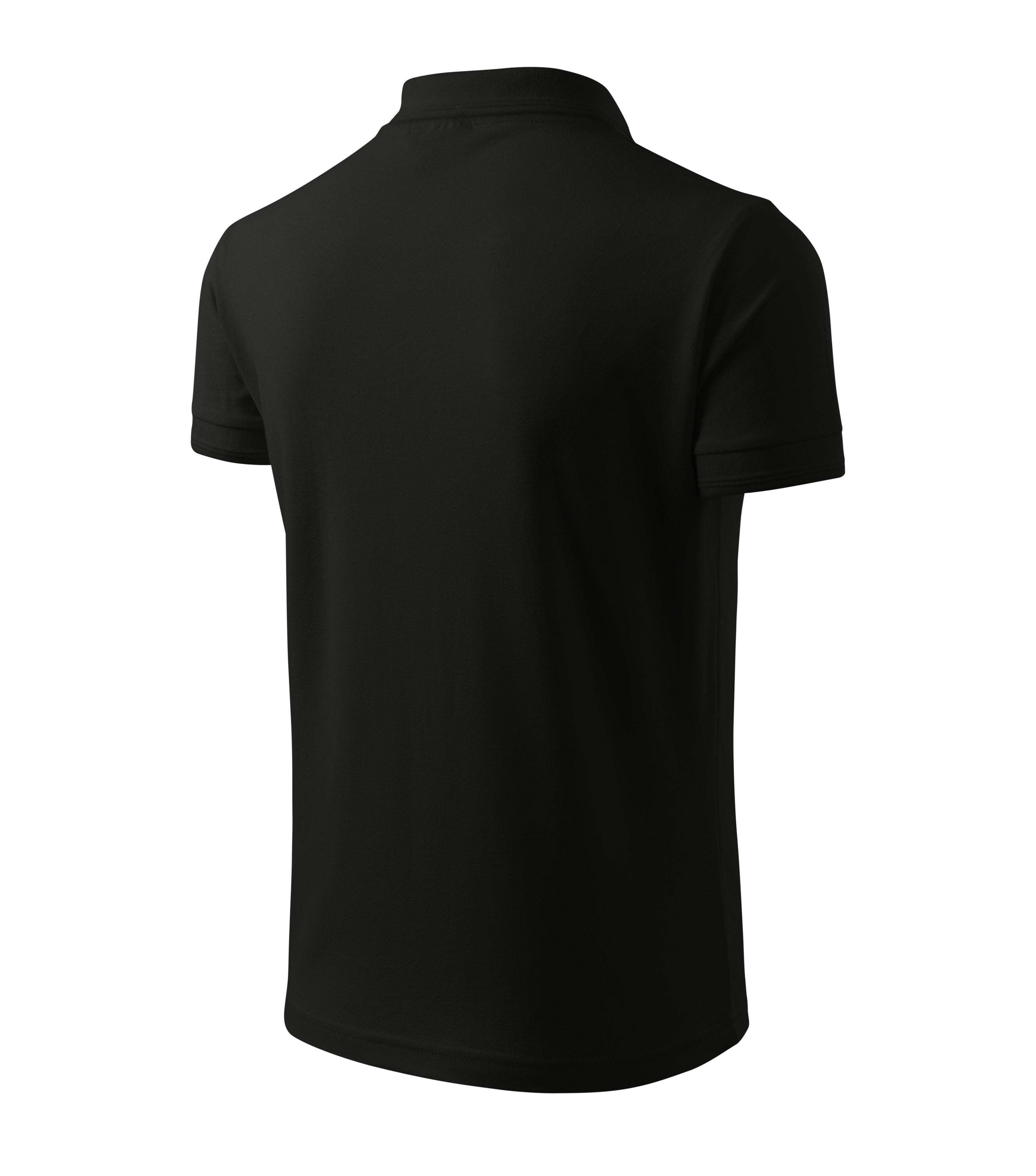 Pique Polo Shirt Men Black
