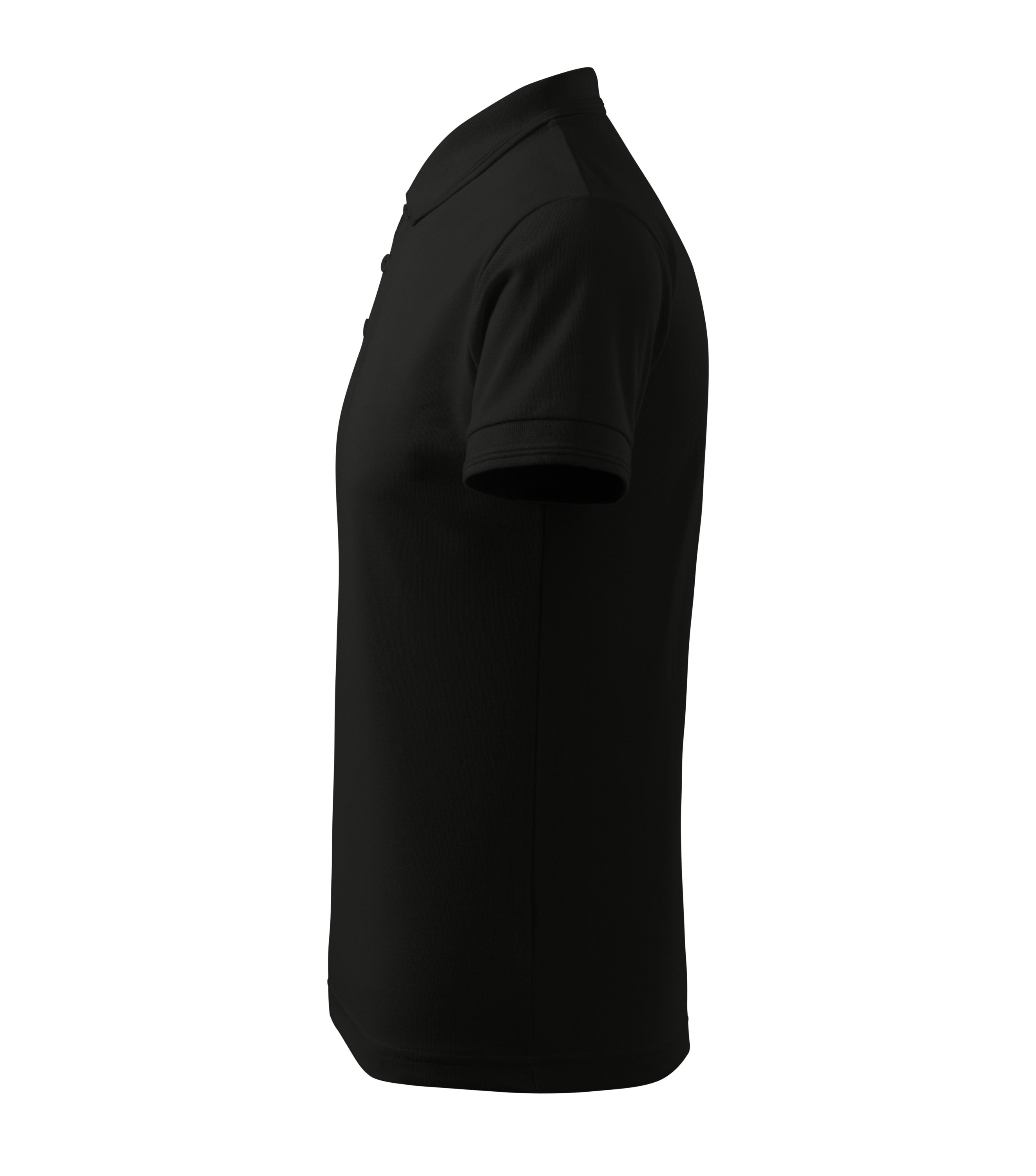 Pique Polo Shirt Men Black