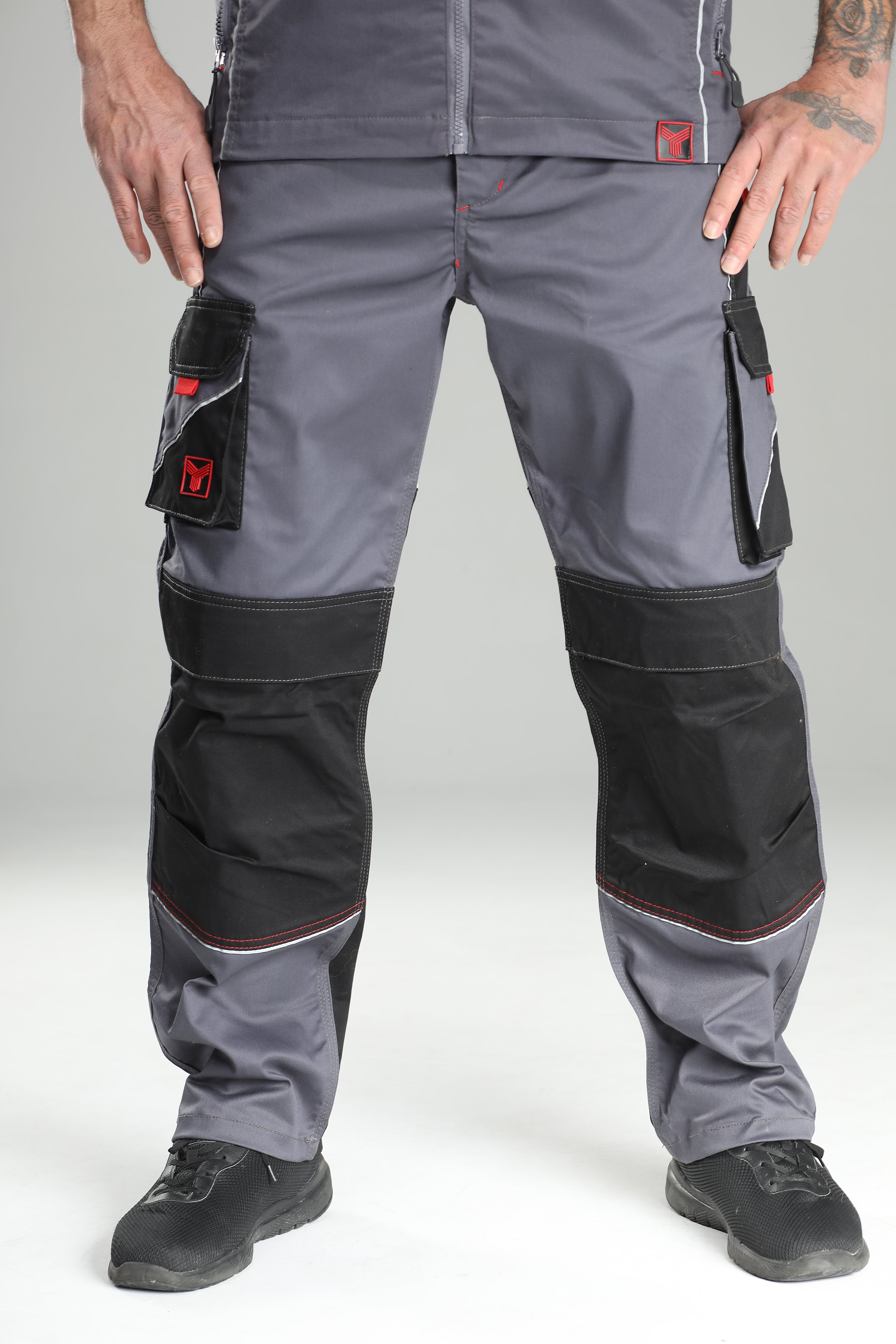 Stretch Work Pants Gray/Black
