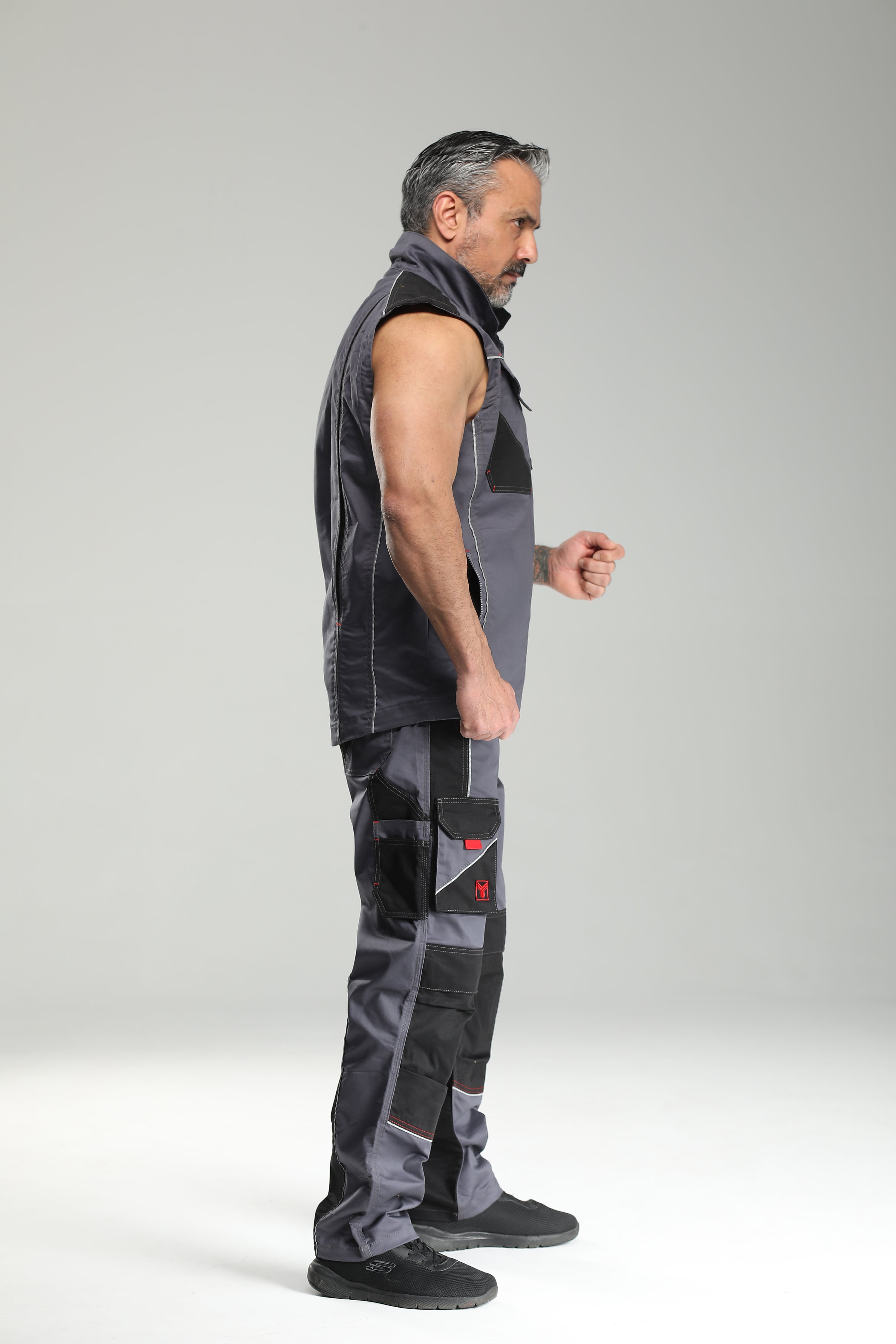 Stretch Work Pants Gray/Black
