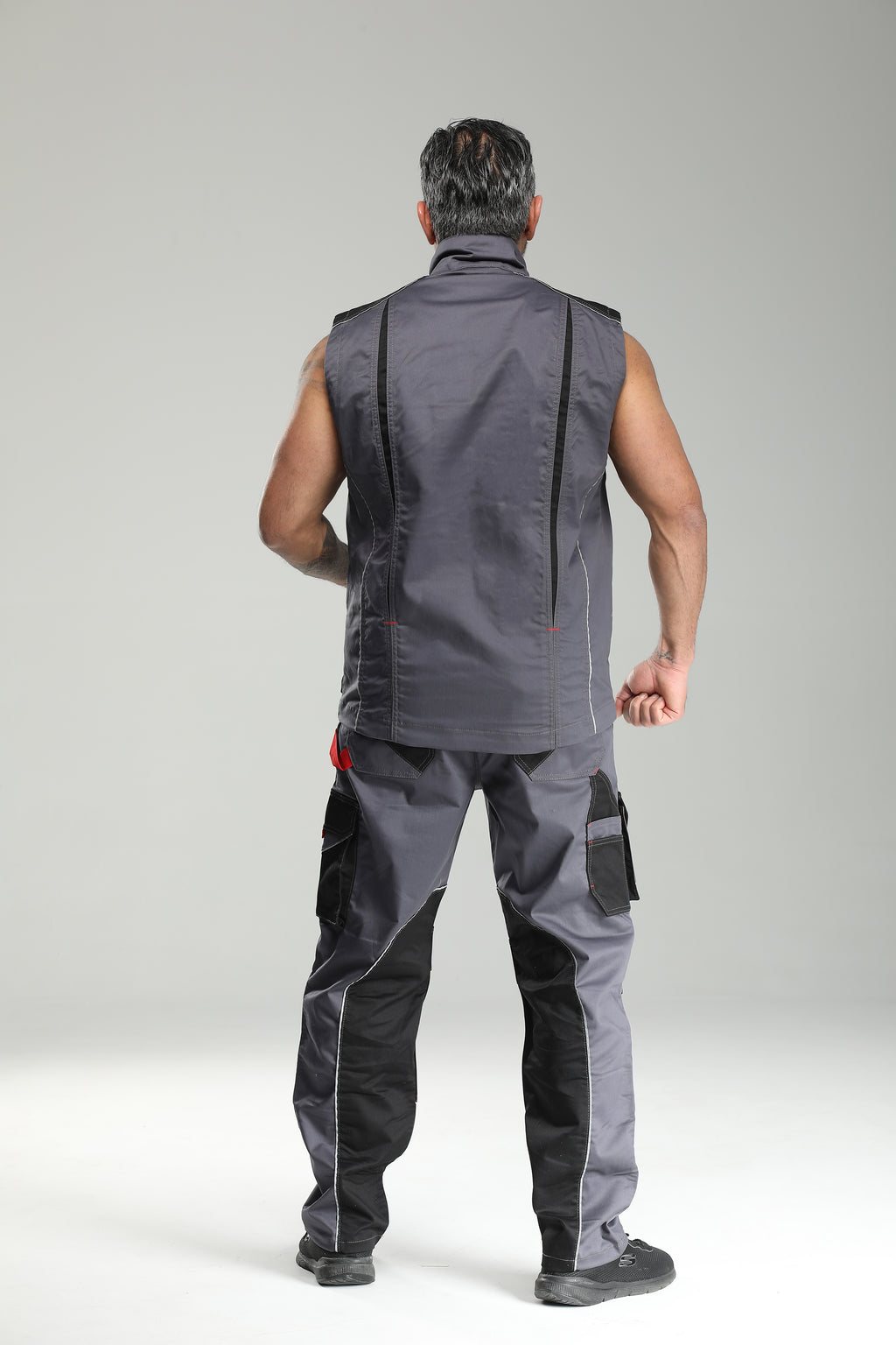 Stretch Work Vest Gray/Black