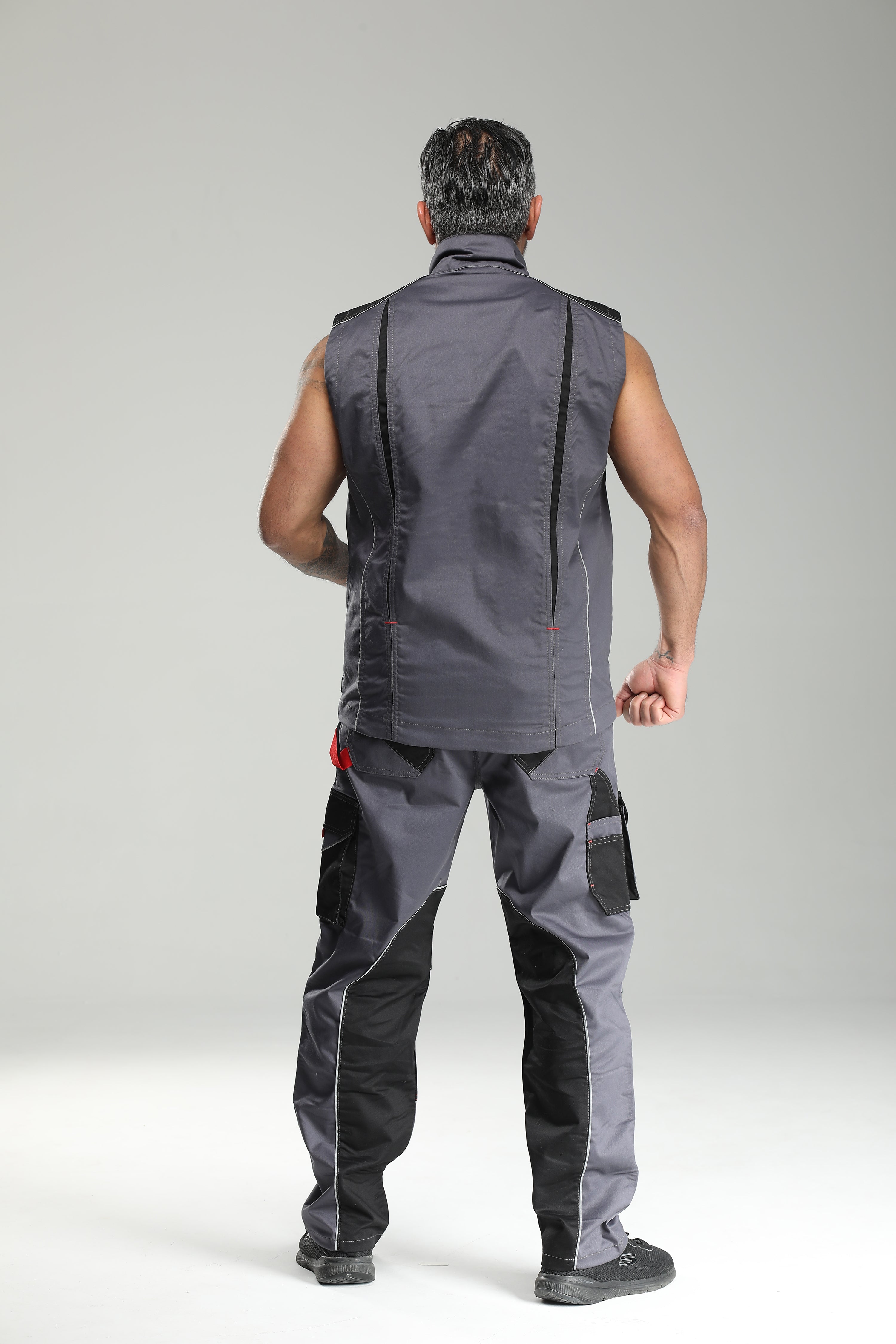 Stretch Work Vest Gray/Black