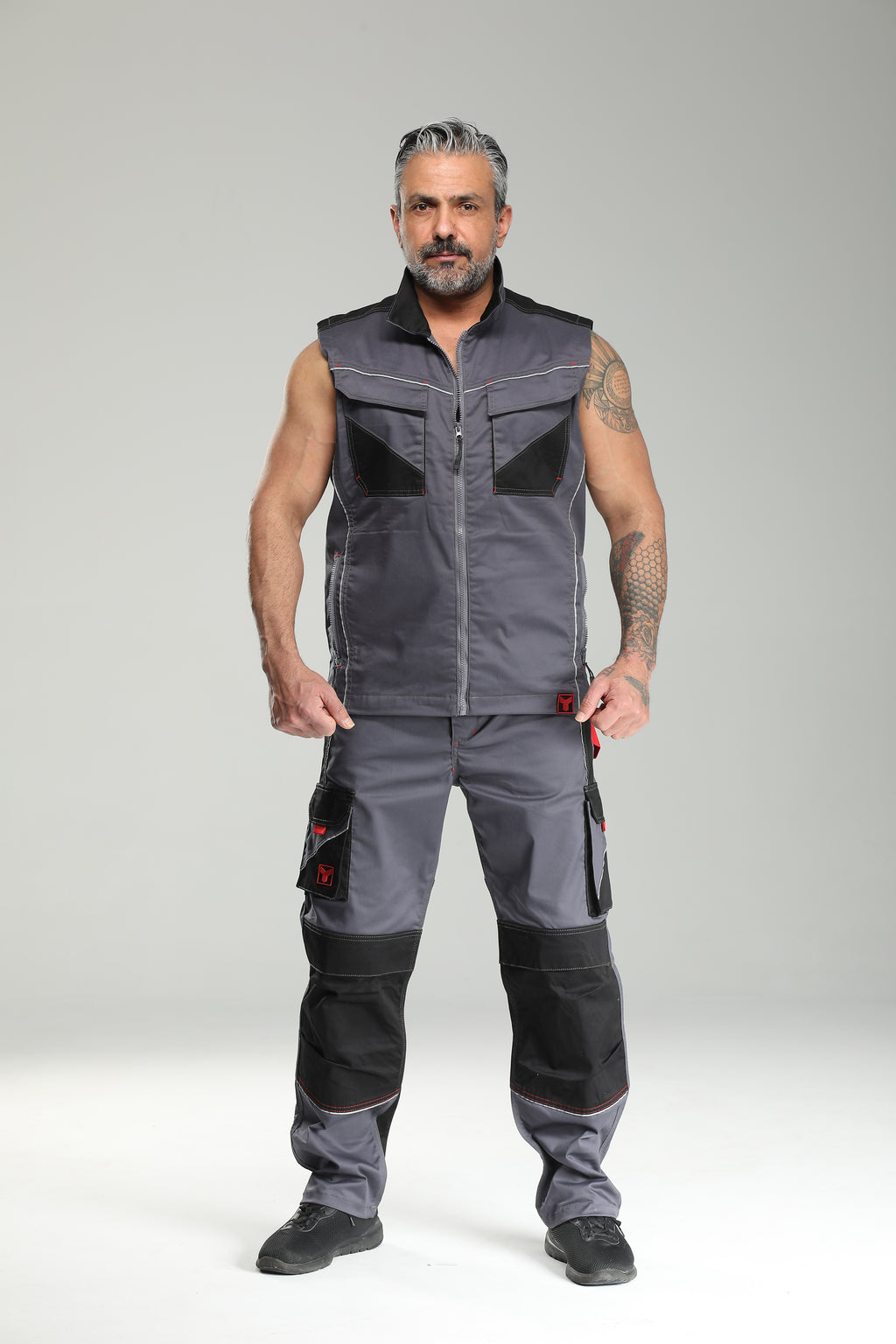 Stretch Work Vest Gray/Black