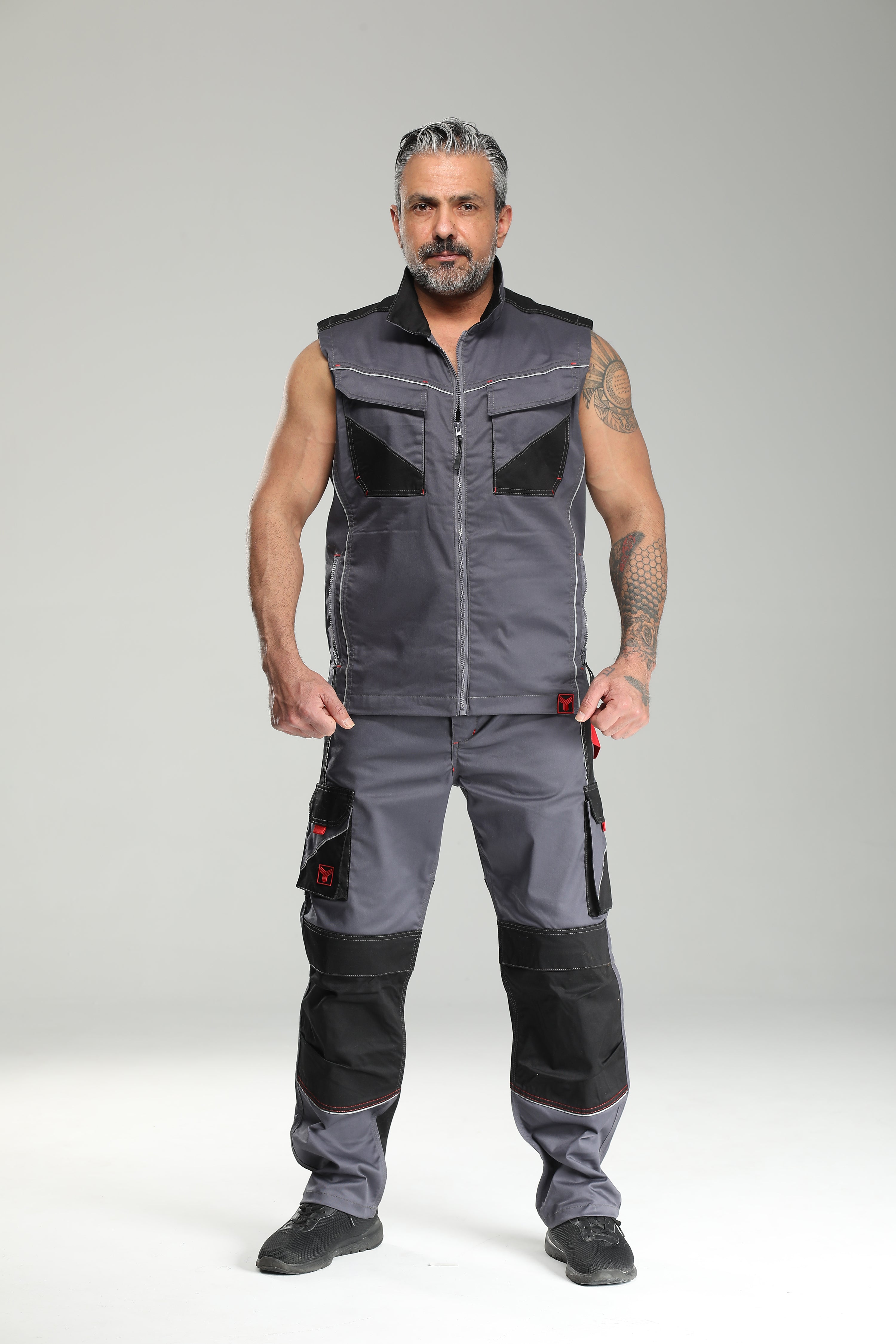Stretch Work Vest Gray/Black