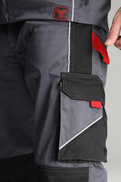 Thermohose Elas. Alpine Grau/Schwarz
