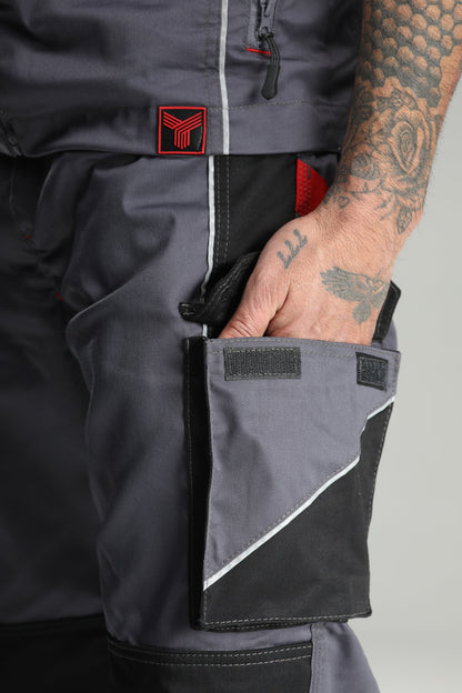 Thermohose Elas. Alpine Grau/Schwarz