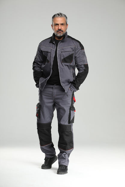 Thermohose Elas. Alpine Grau/Schwarz