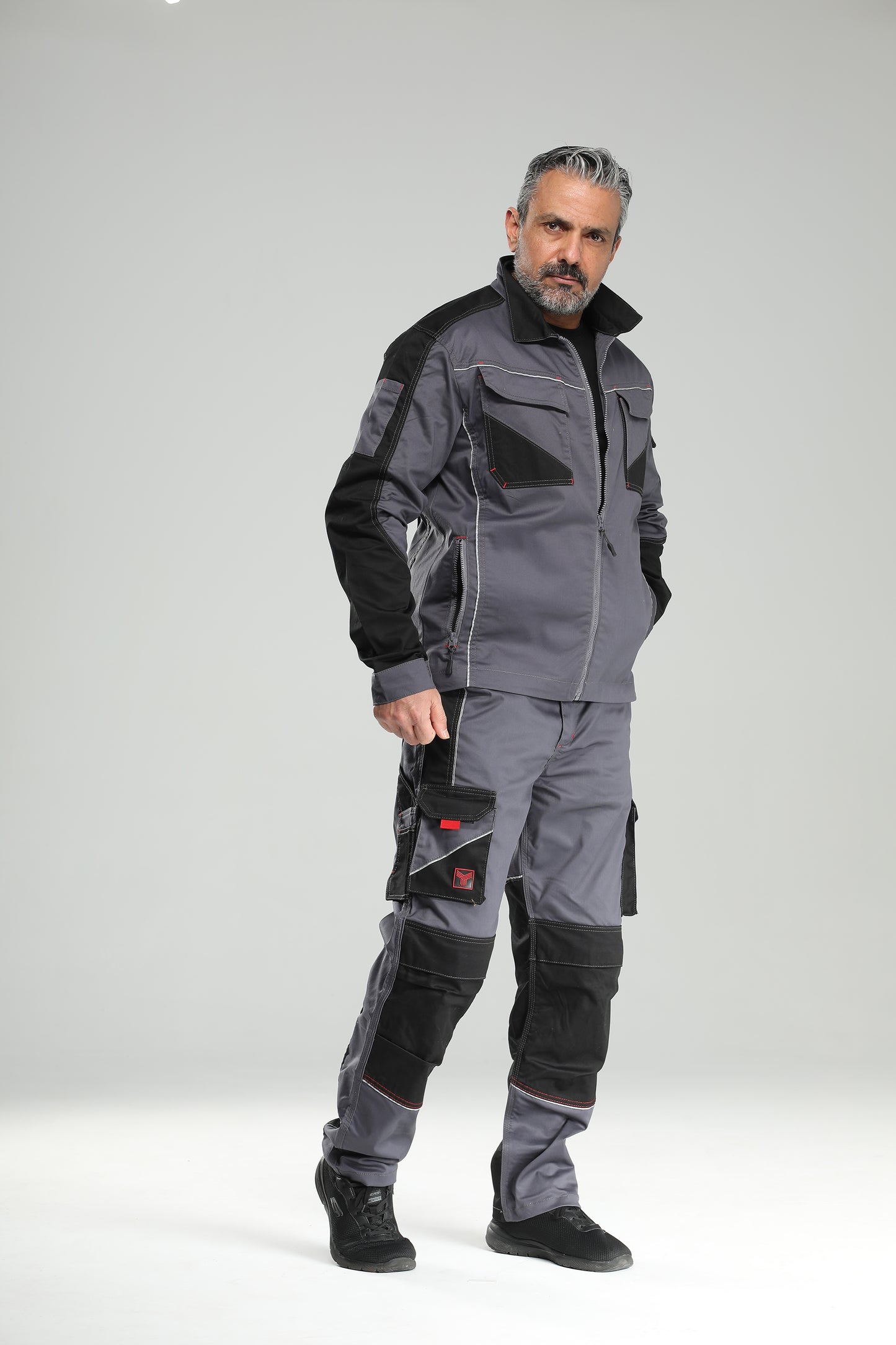 Thermohose Elas. Alpine Grau/Schwarz