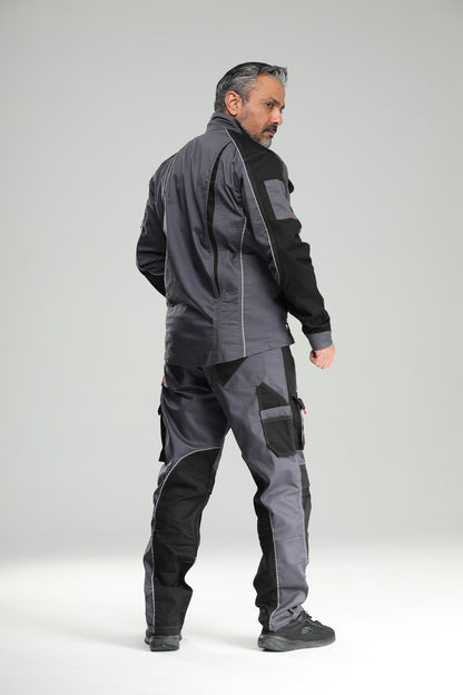 Thermohose Elas. Alpine Grau/Schwarz
