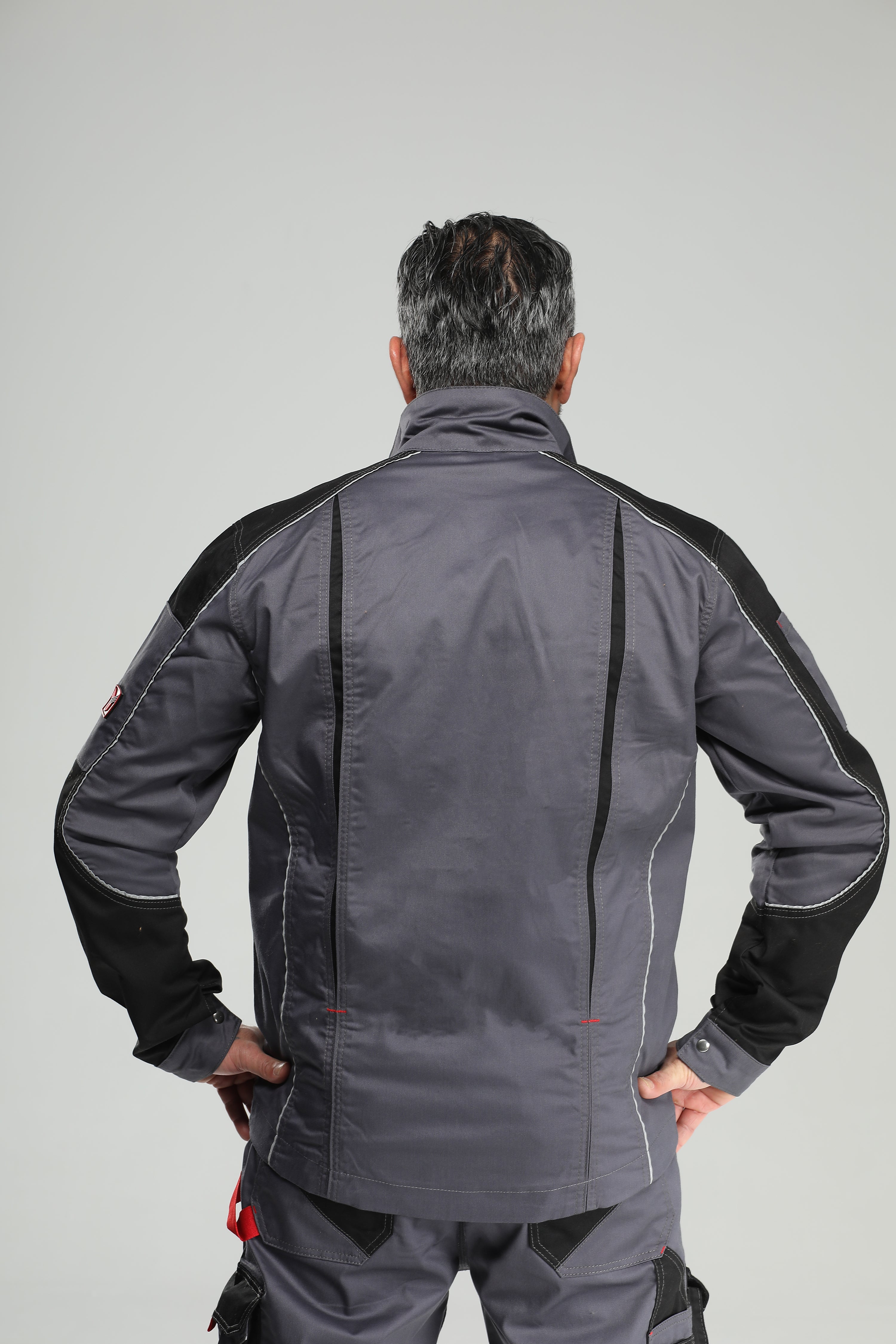 Arbeitsbundjacke Stretch  Grau/Schwarz