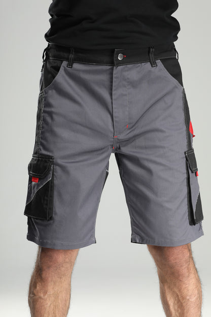 Elastische Bundhose Kurz Grau/Schwarz