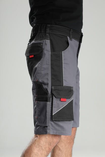 Elastische Bundhose Kurz Grau/Schwarz