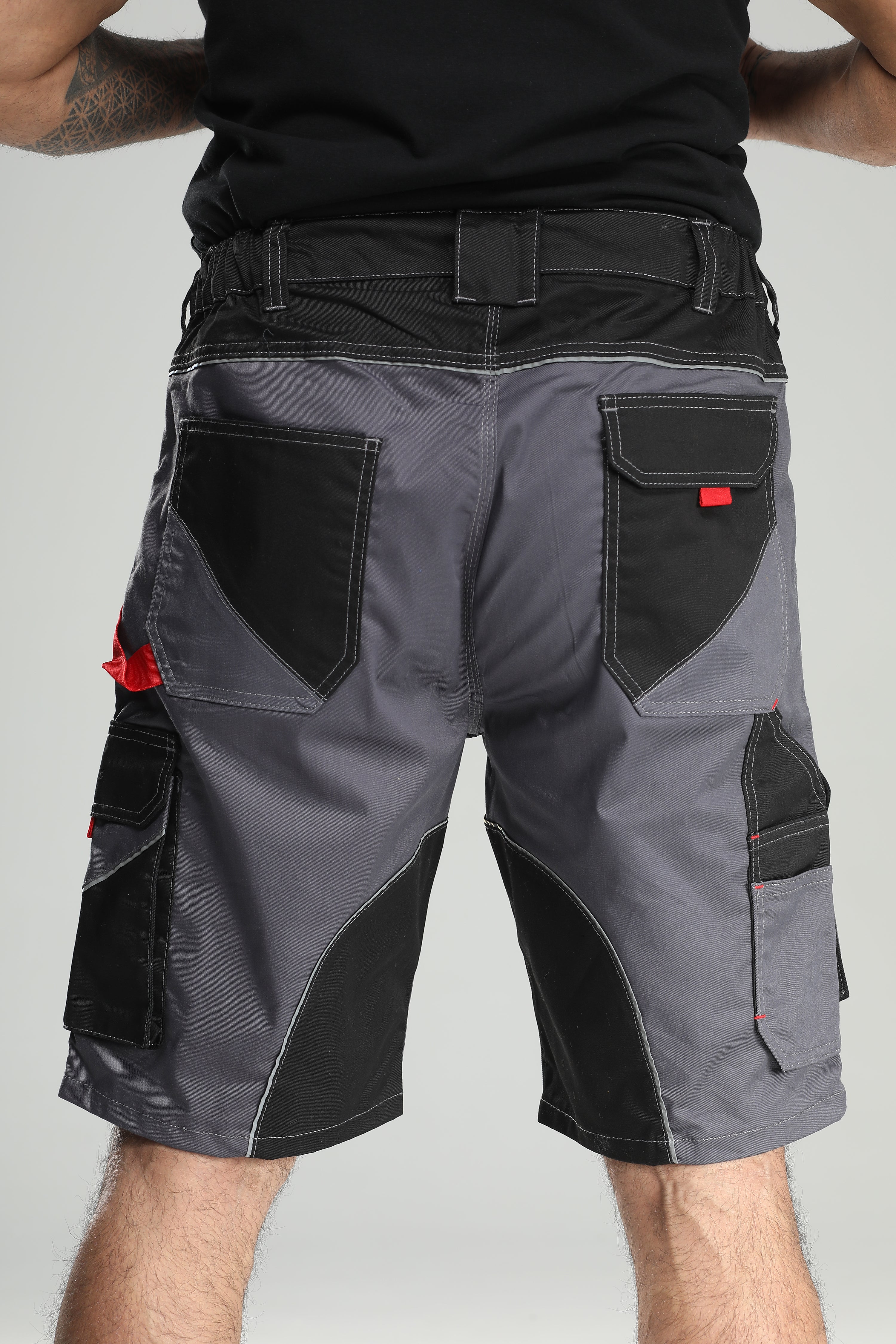 Stretch Work Pants Short Gray/Black